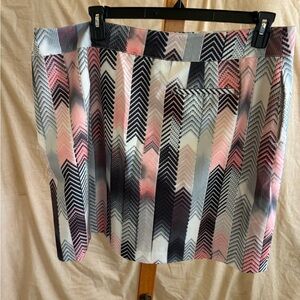 EP Pro Chevron Golf Skirt - Pink, Black, and White